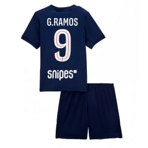 Paris Saint-Germain Goncalo Ramos #9 Jalkapallovaatteet Lasten Kotipeliasu 2025-26 Lyhythihainen (+ Lyhyet housut)